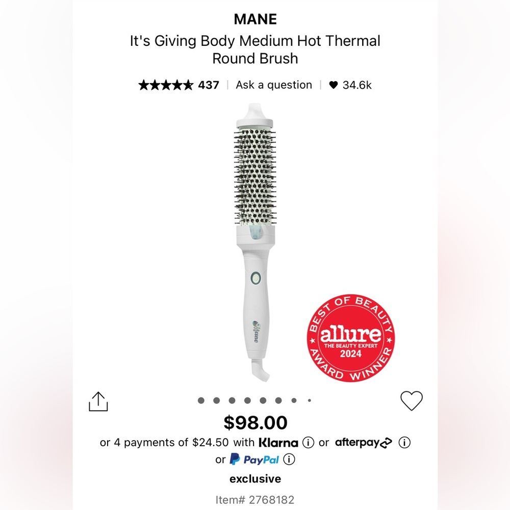 Mane Hot Thermal Round Brush